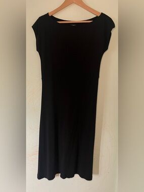J. Crew Sleek Black Boatneck Dress